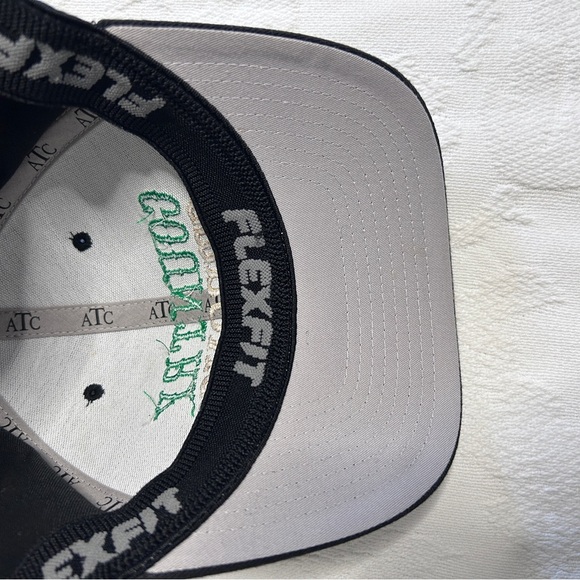 Country Strong Baseball Cap FlexFit Black Unisex Festival Cowboy Cowgirl L/XL - Picture 7 of 11